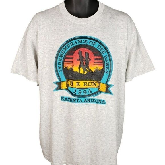 Kayenta Arizona 5K T Shirt Vintage 90s 1994 Dee Dawes Run 50/50 Made In USA Mens - Picture 1 of 7